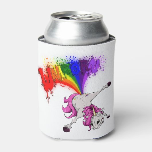 unicorn rainbow fart 缶クーラー (缶正面)