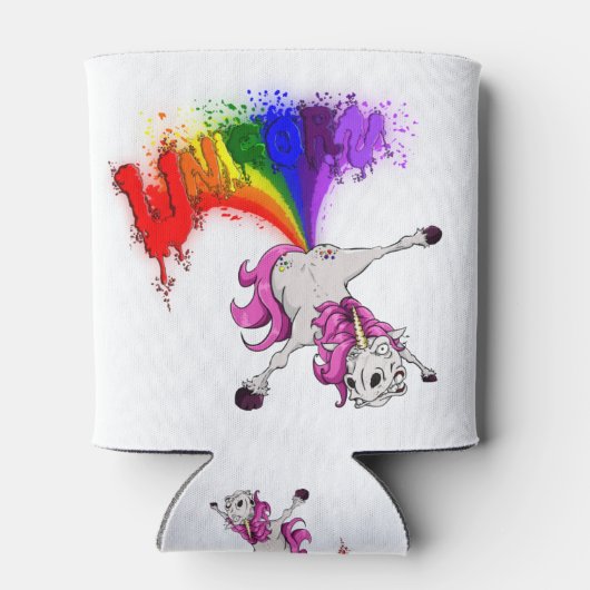 unicorn rainbow fart 缶クーラー (裏面)