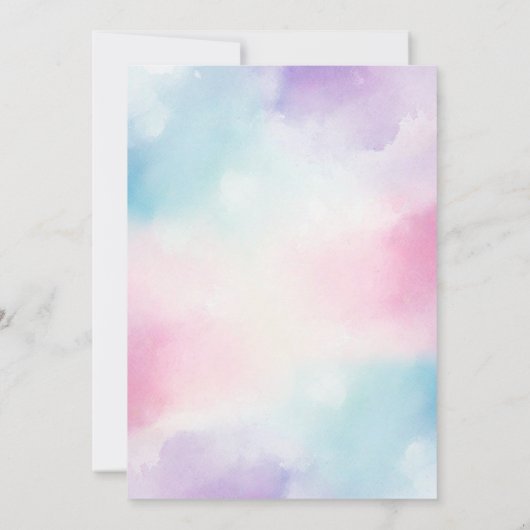 Unicorn Rainbow Magical Day Birthday Invitation 招待状 (裏面)