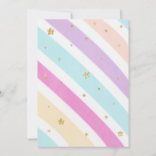 Unicorn Rainbow Magical Day Birthday Invitation 招待状 (裏面)