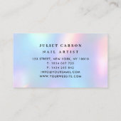 Unicorn Rainbow Pastel Holographic Logo 名刺 (裏面)