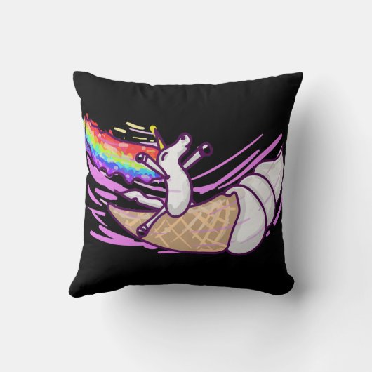 Unicorn Rainbow Riding Ice Cream Cone クッション (裏面)
