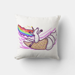 Unicorn Rainbow Riding Ice Cream Cone クッション