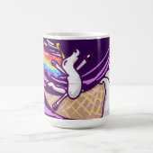 Unicorn Rainbow Riding Ice Cream Cone コーヒーマグカップ (中央)