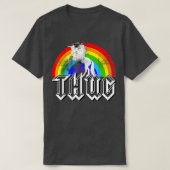 Unicorn Rainbow Thug , Funny distressed Gift  Tシャツ (デザイン正面)