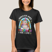 Unicorn Rainbow Watch Out Kindergarten Here I Come Tシャツ (正面)