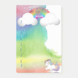 Unicorn、Rainbow、Water Color Splash To do list ポストイット