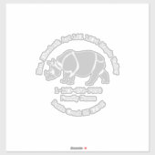 Unicorn Rhinoファミリーホームアドレスコンター シール (シート)