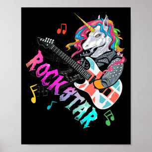 Unicorn RockのスターGuitar Rockinのミュージックシンガー ポスター