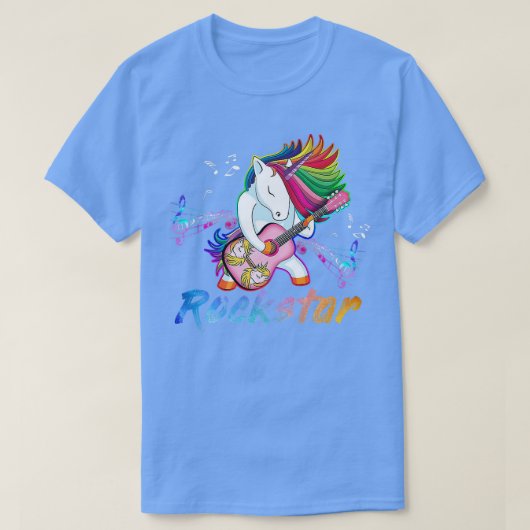 Unicorn RockスターGuitar Rockin音楽歌手Tee11 Tシャツ (デザイン正面)