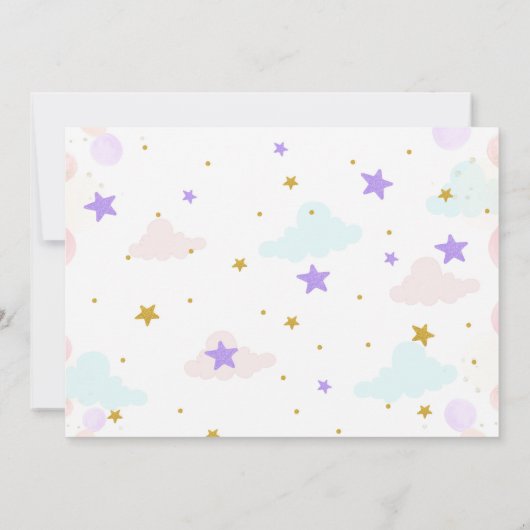 Unicorn Roller Skate Birthday Invitation 招待状 (裏面)