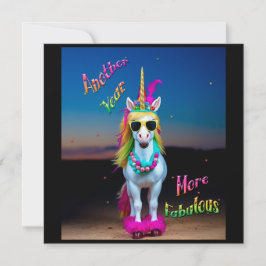 Unicorn Sassy誕生日カードのパーソナライズカスタム シーズンカード