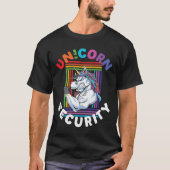 Unicorn Security Funny Halloween Tシャツ (正面)