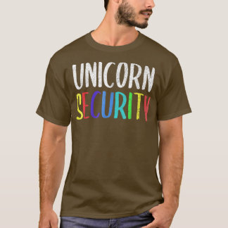 Unicorn Security Halloween Dad Mom Daughter Adult Tシャツ