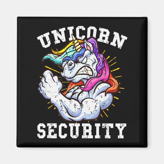 Unicorn Security - Manly Muscular Unicorn Lovers  マグネット (正面)