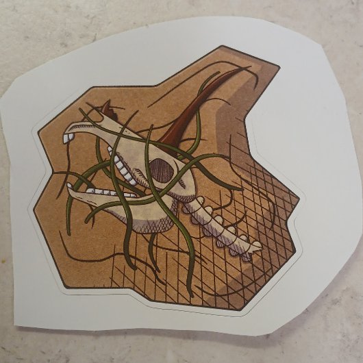 Unicorn skull beach sticker シール