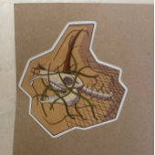 Unicorn skull beach sticker シール