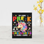 Unicorn So Long Pre K卒園幼稚園 カード (黄色い花)