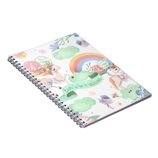 Unicorn Spiral Notebook & Journal ノートブック (右側)