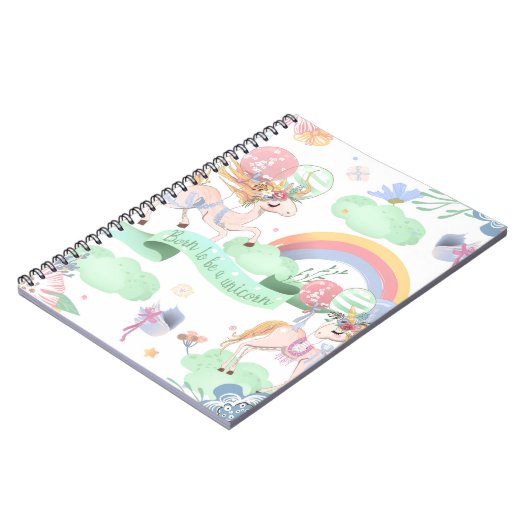 Unicorn Spiral Notebook & Journal ノートブック (左側)
