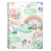 Unicorn Spiral Notebook & Journal ノートブック (正面)