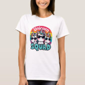 Unicorn Squad Einhorn Einhörner Regenbogen Tシャツ (正面)