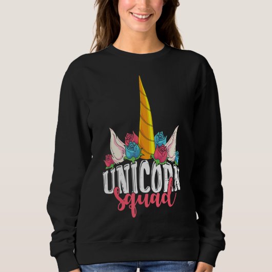 Unicorn Squad Fairytale魔法の神話の生き物 スウェットシャツ (正面)