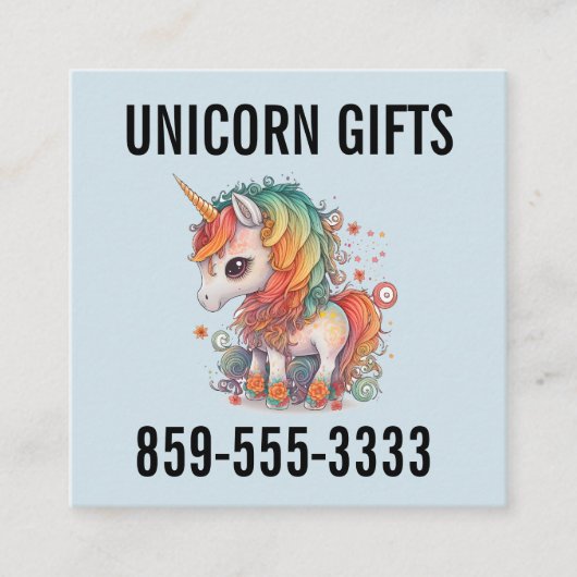 UNICORN SQUARE BUSINESS CARD CARDS スクエア名刺 (正面)