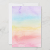 Unicorn stars rainbow Birthday Invitation 招待状 (裏面)