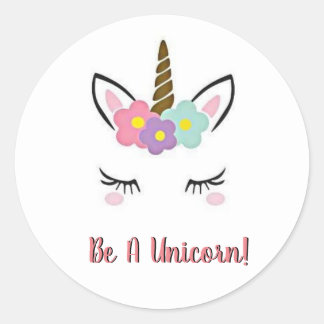 Unicorn stickers ラウンドシール