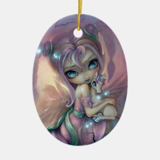 Unicorn Sunset Ceramic Ornament セラミックオーナメント (正面)