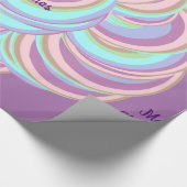 Unicorn Swirl (カスタマイズ文字) ラッピングペーパー (角)