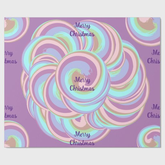Unicorn Swirl (カスタマイズ文字) ラッピングペーパー (フラット)