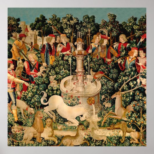 Unicorn Tapestries Found Legend Myth Medieval Art  ポスター (正面)