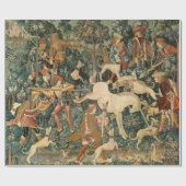 Unicorn Tapestries Medieval Defense Hunt Classic ラッピングペーパー (フラット)
