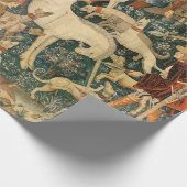 Unicorn Tapestries Medieval Defense Hunt Classic ラッピングペーパー (角)