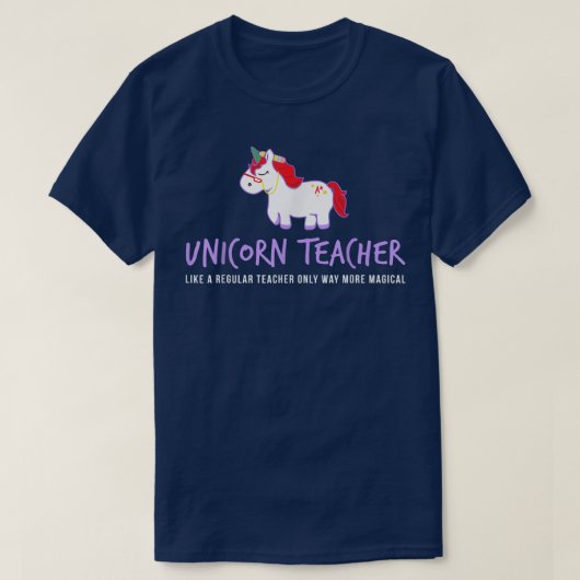 Unicorn Teacher Funny Cute Back School Teaching G Tシャツ (デザイン正面)