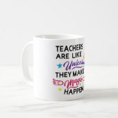 Unicorn Teacher Mug コーヒーマグカップ (正面左)