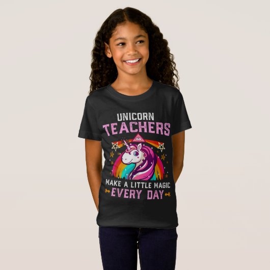 Unicorn Teachers Make A Little Magic Tシャツ (正面フル)