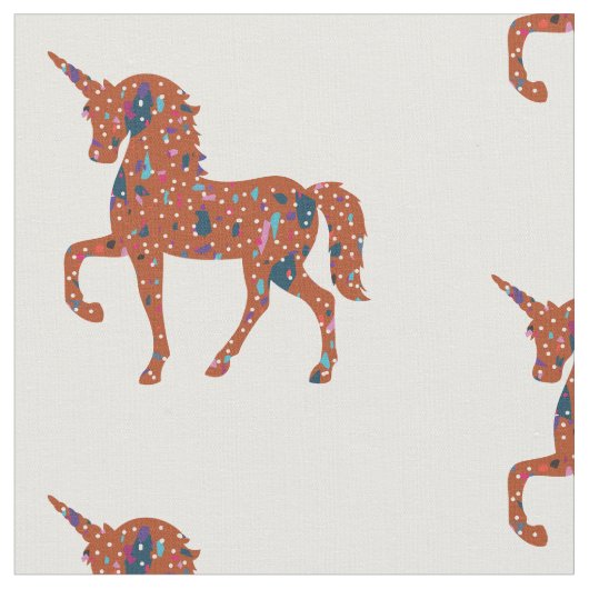 Unicorn Terrazzo Pieces ファブリック (クローズアップ)
