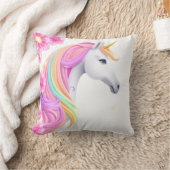Unicorn Throw pillow クッション (ブランケット)