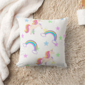 Unicorn Throw Pillow クッション (ブランケット)