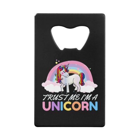Unicorn Trust Me I'm Unicorn クレジットカード栓抜き (正面)