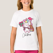 Unicorn Tshirt design for Christmas party  Tシャツ (正面)
