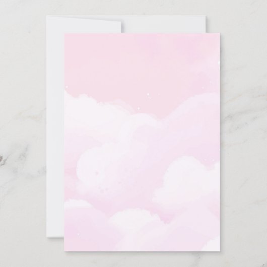 Unicorn Two Magical Pastel Birthday Invitation 招待状 (裏面)