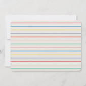 Unicorn Twonicorn誕生日パーティーへの招待 招待状 (裏面)