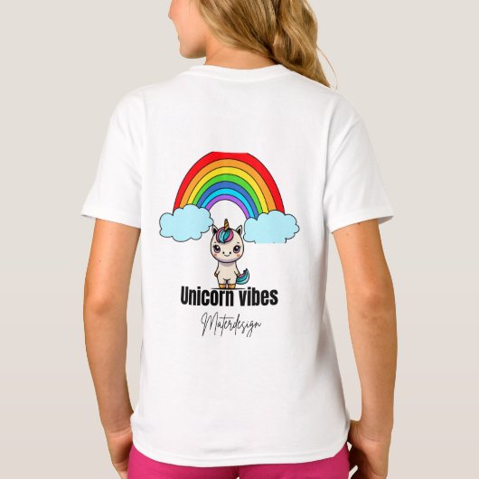 Unicorn Vibes魔法Tee#kidstshirts Tシャツ (裏面)