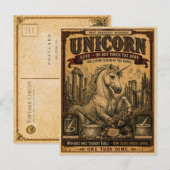 Unicorn, Vintage Circus Monster ポストカード (正面/裏面)