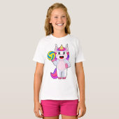 Unicorn Volleyball player Volleyball Sports Tシャツ (正面フル)
