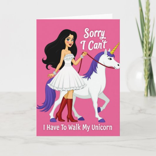 Unicorn Walk Excuse Card カード (正面)